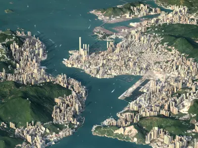 Hong Kong 3D model purchase