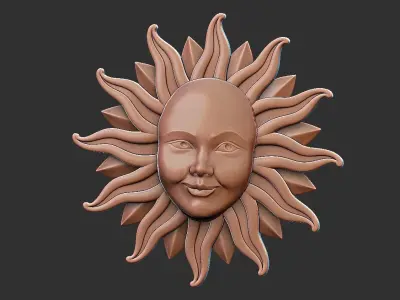 Sun - clock 3D print model