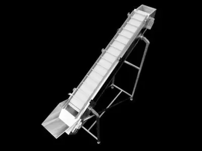 Plastic Modular Belt Elevator Low-poly 3D model