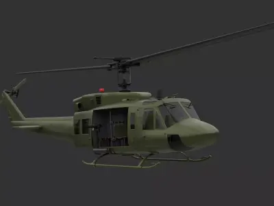 Bell 212 Helicopter  3D model