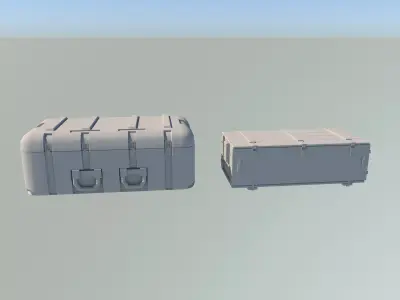 military crate Low-poly 3D model purchase