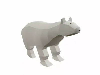 Bear Cartoon Low-poly 3D model