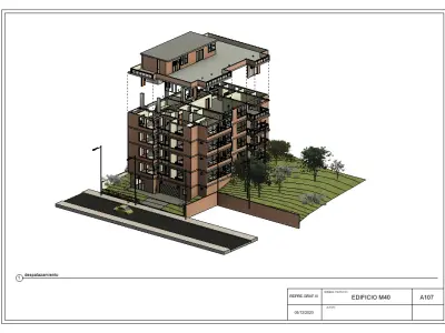 M40 Building - High-Quality Architectural Model Free 3D model