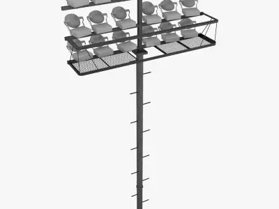 Stadium Lights 4 3D model