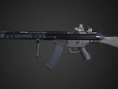 PTK-18 Rifle Low-poly 3D model