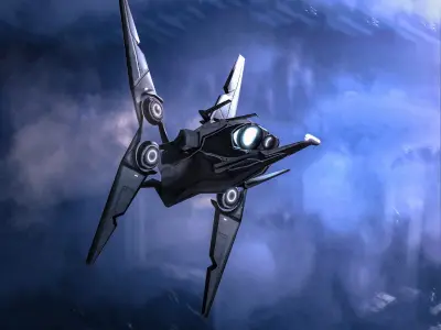 Colibri Drone spaceship Free low-poly 3D model