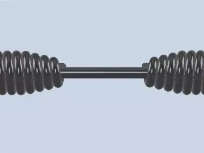 Return spring brake shoes 3D model