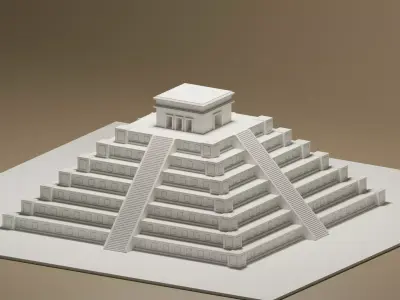 Cartoon Mayan Pyramid 3D model