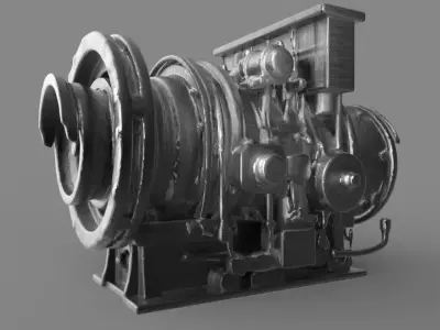 Jet Engine Turbine 3D Model 3D print model