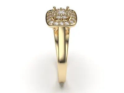 solitaire with ring sizes  8 part S125 3D print model