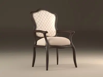 Antique Victorian Chair Low-poly 3D model