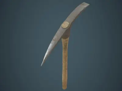 Pickaxe 1B Low-poly 3D model