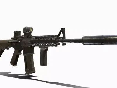 M4A1 PERSONALIZADO Low-poly 3D model