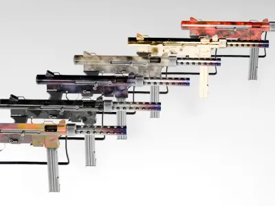 SMG M76 AUTOMATIC RIFLE SMITH WESSON LOW POLY Free low-poly 3D model