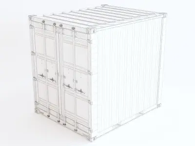 Container 10ft 01 3D model