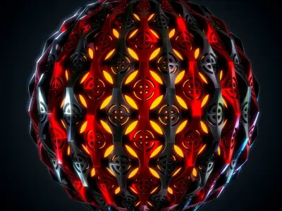 Hard Surface material - VOL 04 - Maps - SBsar sci-fi Pattern Texture