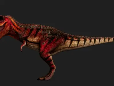 dinosaur Low-poly 3D model 23