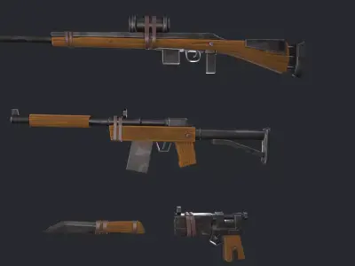 Stylized Weapon Pack Low-poly 3D model