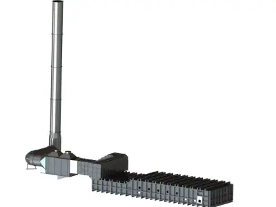 50 ton rolling mill oven 6000 mm width 3D model