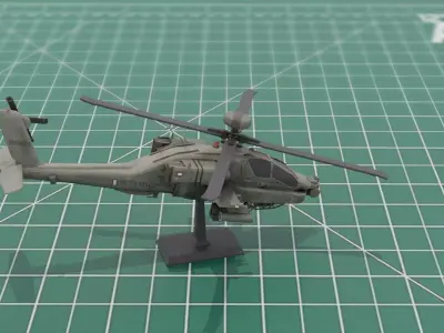 AH64D Apache Longbow Helicopter 3D Print Model 3D print model