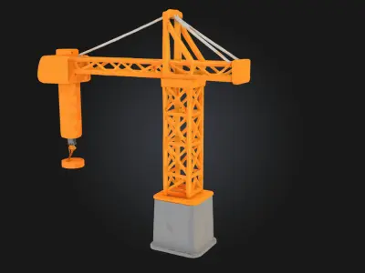 Tower Crane Model Engineering Marvel for Construction  3D model