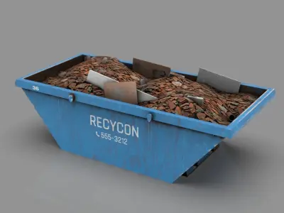 Construction Container Low-poly 3D model