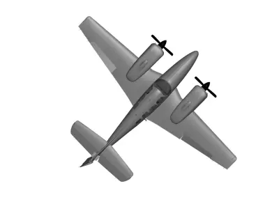 Beechcraft Baron 3D model