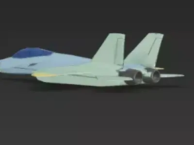Low Poly Stealth Jet 3D Model Stylized Military Aircraft Low-poly 3D model
