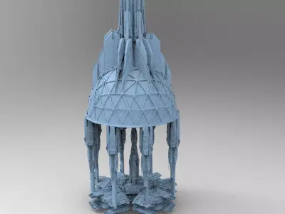 Occult Elven Sci fi Tower  3D model