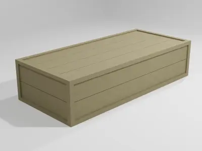 Low Poly Wooden Crate 3 Low-poly 3D model
