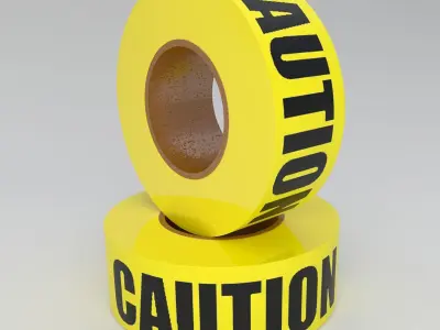 Caution Tape Collection 3D model