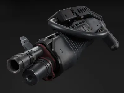 SPAS-12 Low-poly 3D model