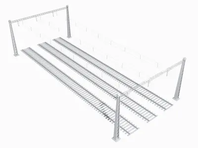 Railway High Traction Gate 3D model