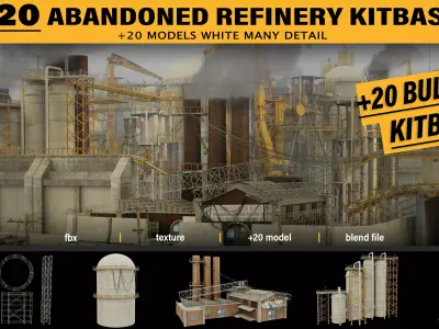abandoned refirery 3D model