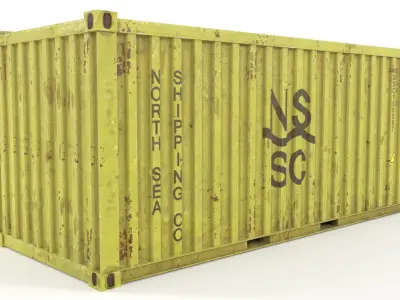 Container 20 ft low poly Low-poly 3D model