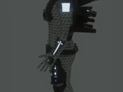 Sci-fi character Low-poly 3D model shop