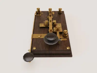 Morse Telegraph Low-poly 3D model