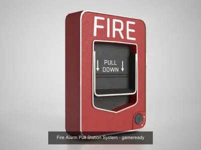 Fire Safety Devices - Extinguisher and Alarm Pull Station 3D Model Pack