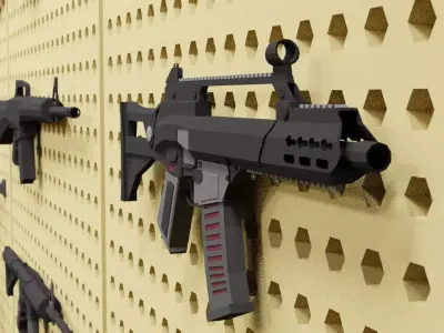 Low poly G36C rife Low-poly 3D model