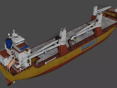 BIGLIFT HAPPY D-TYPE SHIP Low-poly 3D model