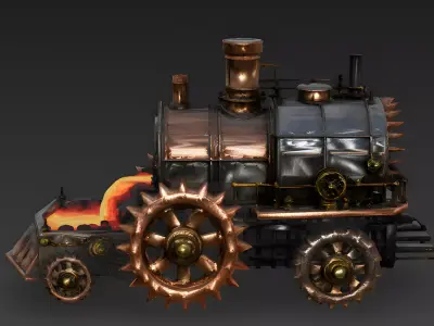 Molten Maker Dwarven Forge-Engine 3D Model Low-poly 3D model