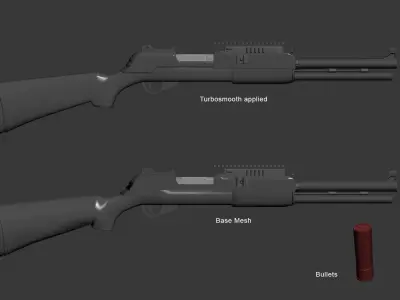 Russian Automatic Rifle Free 3D model