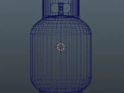 Rusty Old Propane Tank Free low-poly 3D model