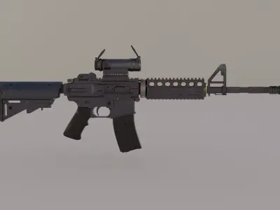 M4 Rifle model - Game Ready Free 3D model