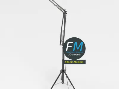 Magnifying lamp with tripod 3D model