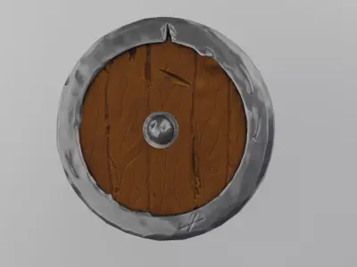 Medium PolyCount Stylized Fantasy LvL2 Shield Free low-poly 3D model