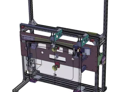 Automobile Sunroof Glass Seal Strip Rolling Assembly Machine  3D model