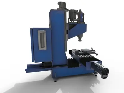 Milling machine Low-poly 3D model get