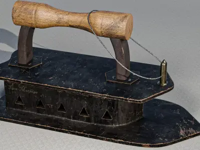 Classic Iron Machine With Texture 3D model