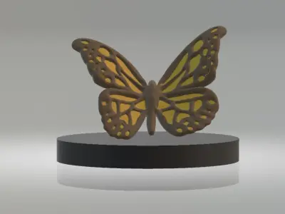3D butterfly model  3D print model